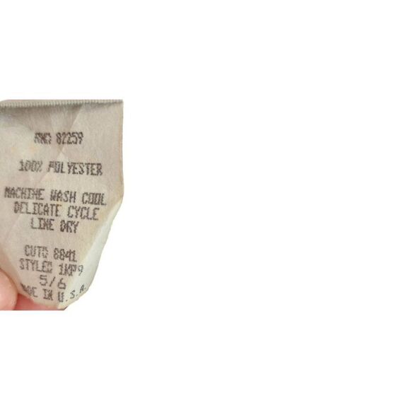 Vintage 1990s Maxi Dress Womens Size 5 Black Fitted Empire Waist Bow Made in USA - Picture 6 of 6